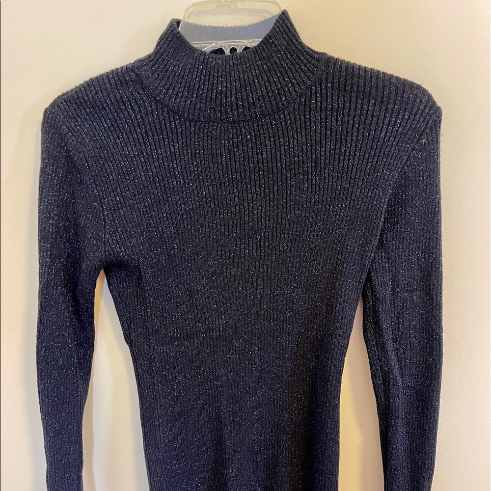 Metallic Turtle Neck Sweater